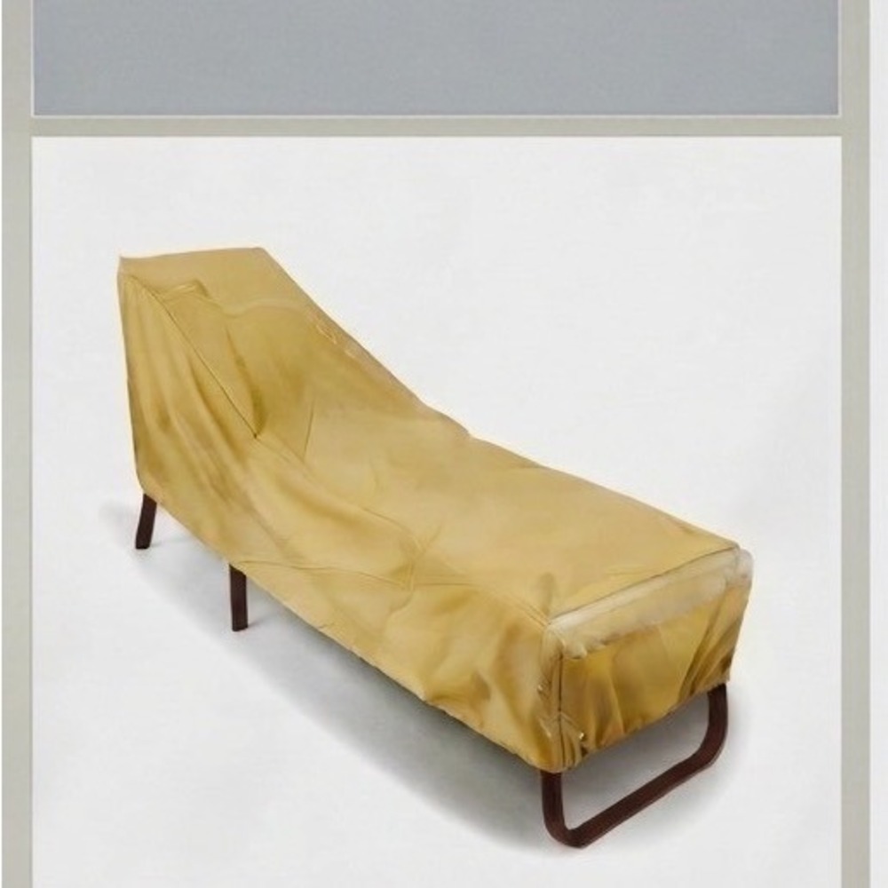 Perfect‎ Home Inspired Living Canvas Khaki Chaise Lounge Cover Outdoor NWT